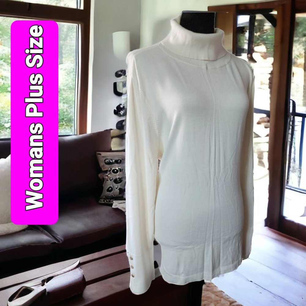 NWT JM COLLECTION Turtleneck Tunic Sweater XXL